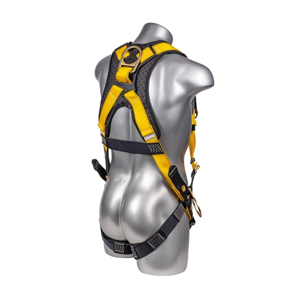 Hammerhead™-Series-Harness-5pt.,-Padded--Back,-Tongue-and-Buckle-Leg-Straps,-SRL--Back-Plate,-Side-D-Rings
