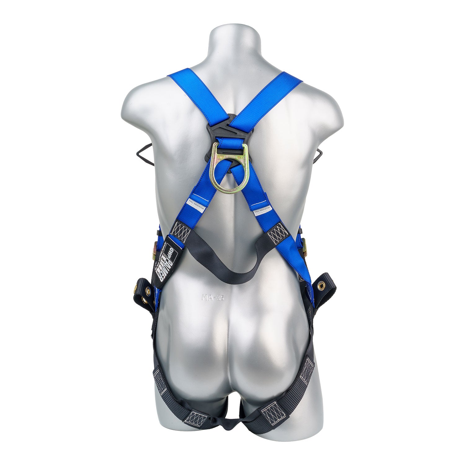 Mako™-Series-Harness-5pt.,-Front-and-Back-D-Ring,--Tongue-and-Buckle-Leg-Straps,-Blue