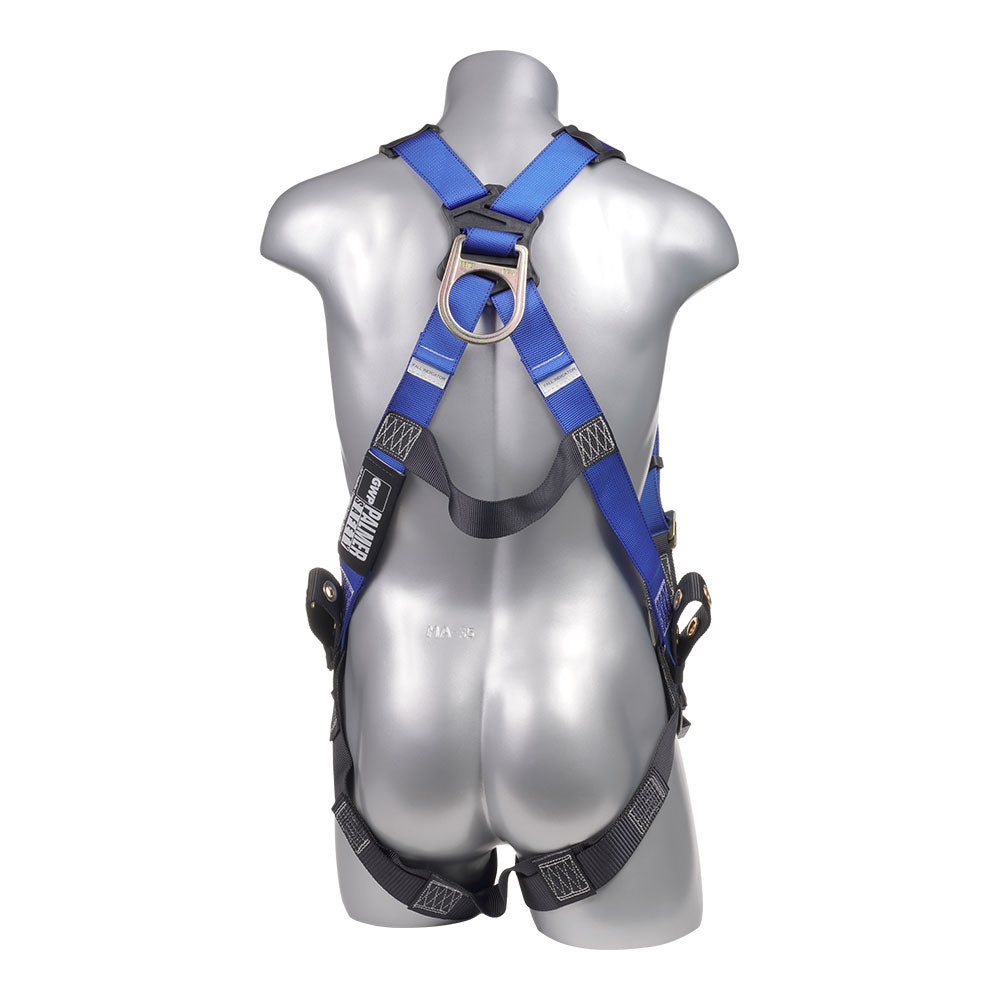 Mako™-Series-Harness-5pt.,-Back-and-Shoulder--D-Rings,-Tongue-and-Buckle-Leg-Straps,-Blue