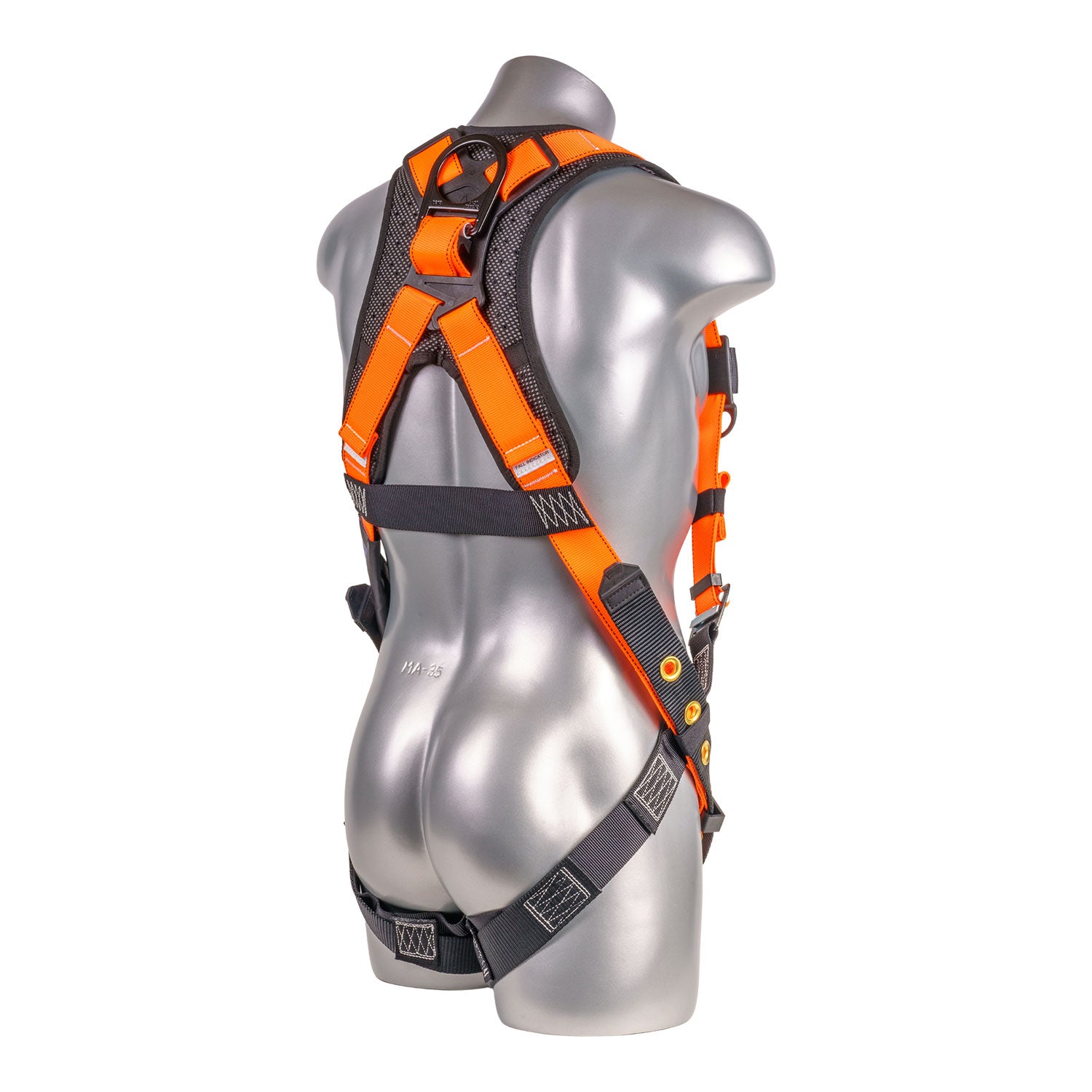 Harness-5pt.,-Padded-Back,-SRL-Back-Plate,-QCB-Chest,-Tongue-and-Buckle-Leg-Straps,--Orange