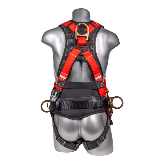 Hammerhead™ Series Harness 5pt., Padded  Back, QCB Chest, Tongue & Buckle Leg  Straps, SRL Back Plate, Positioning Belt with 