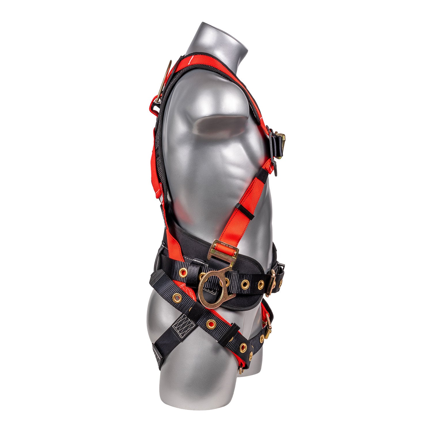 Hammerhead™-Series-Harness-5pt.,-Padded--Back,-QCB-Chest,-Tongue-&-Buckle-Leg--Straps,-SRL-Back-Plate,-Positioning-Belt-with--Side-D-Rings