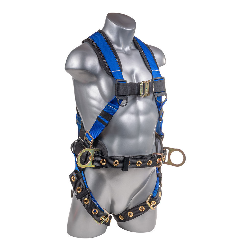 Hammerhead™-Series-Harness-5pt.,-Padded--Back,-QCB-Chest,-Tongue-&-Buckle-Leg--Straps,-SRL-Back-Plate,-Positioning-Belt-with--Side-D-Rings