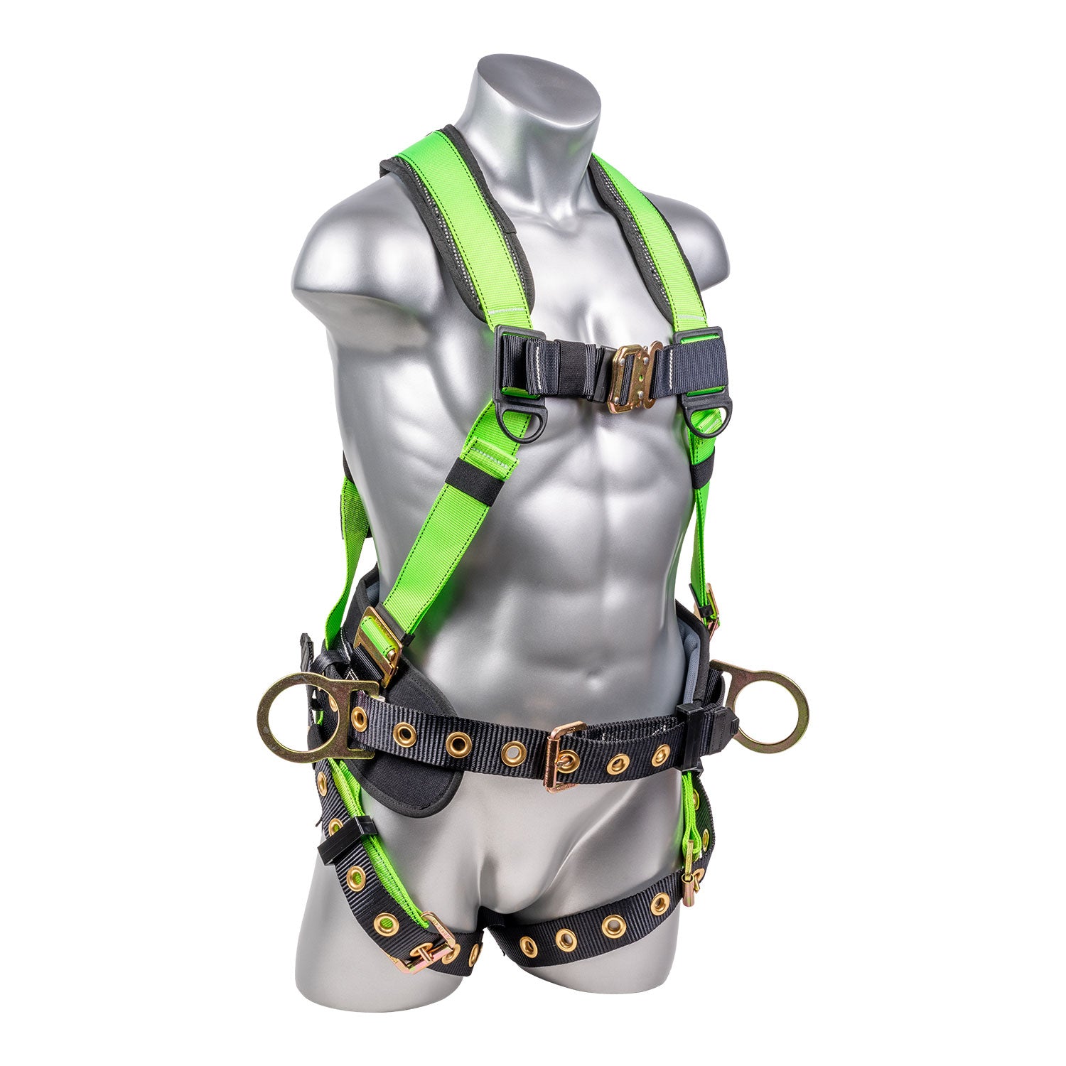 Hammerhead™-Series-Harness-5pt.,-Padded--Back,-QCB-Chest,-Tongue-&-Buckle-Leg--Straps,-SRL-Back-Plate,-Positioning-Belt-with--Side-D-Rings