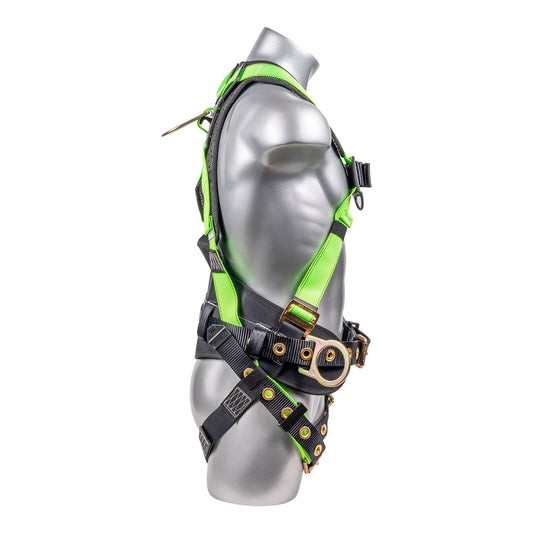 Hammerhead™ Series Harness 5pt., Padded  Back, QCB Chest, Tongue & Buckle Leg  Straps, SRL Back Plate, Positioning Belt with 