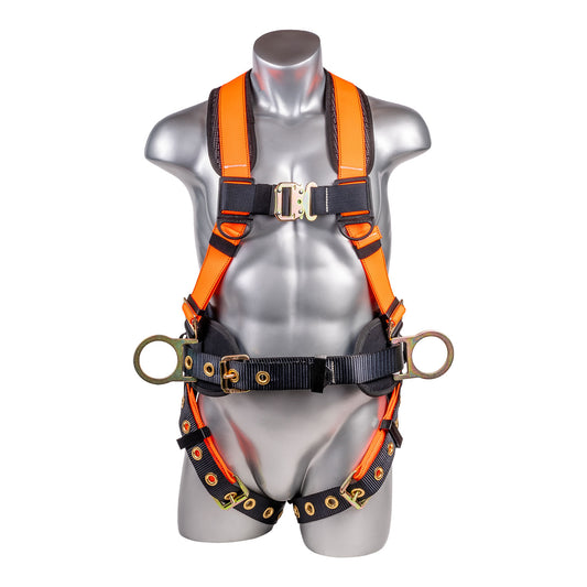 Hammerhead™ Series Harness 5pt., Padded  Back, QCB Chest, Tongue & Buckle Leg  Straps, SRL Back Plate, Positioning Belt with 