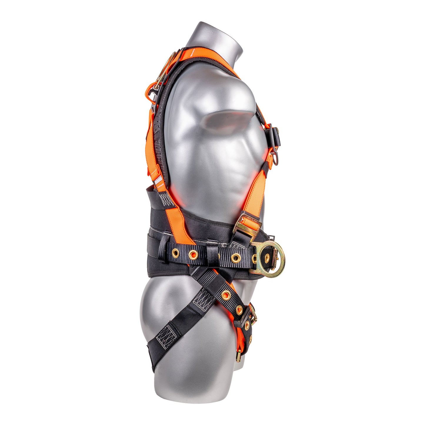 Hammerhead™ Series Harness 5pt., Padded  Back, QCB Chest, Tongue & Buckle Leg  Straps, SRL Back Plate, Positioning Belt with  Side D-Rings