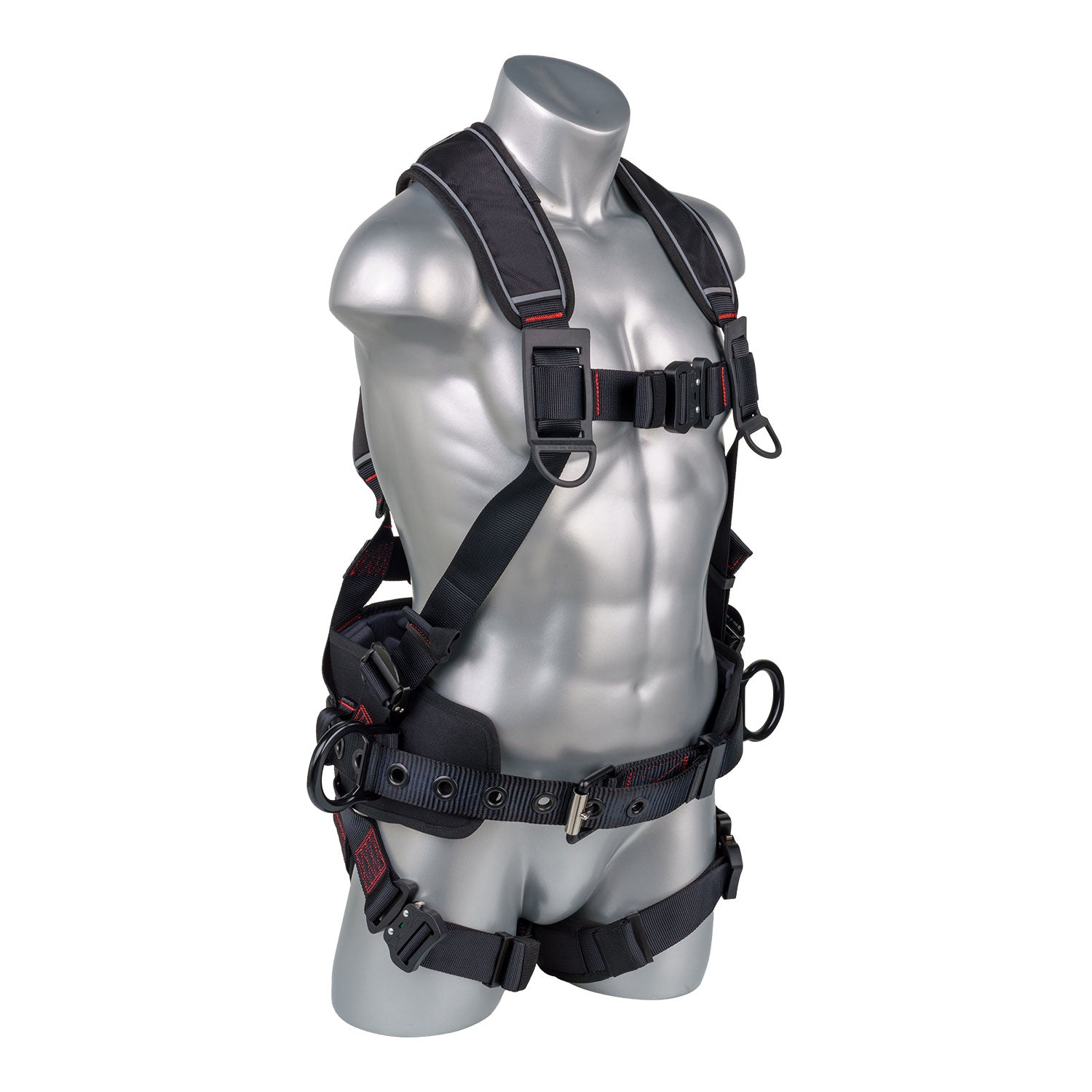 Akula™-Series-Harness-5pt.,-Padded-Back/Legs,-QCB,-SRL--Back-Plate,-Positioning-Belt-with-Side-D-Rings,-Black