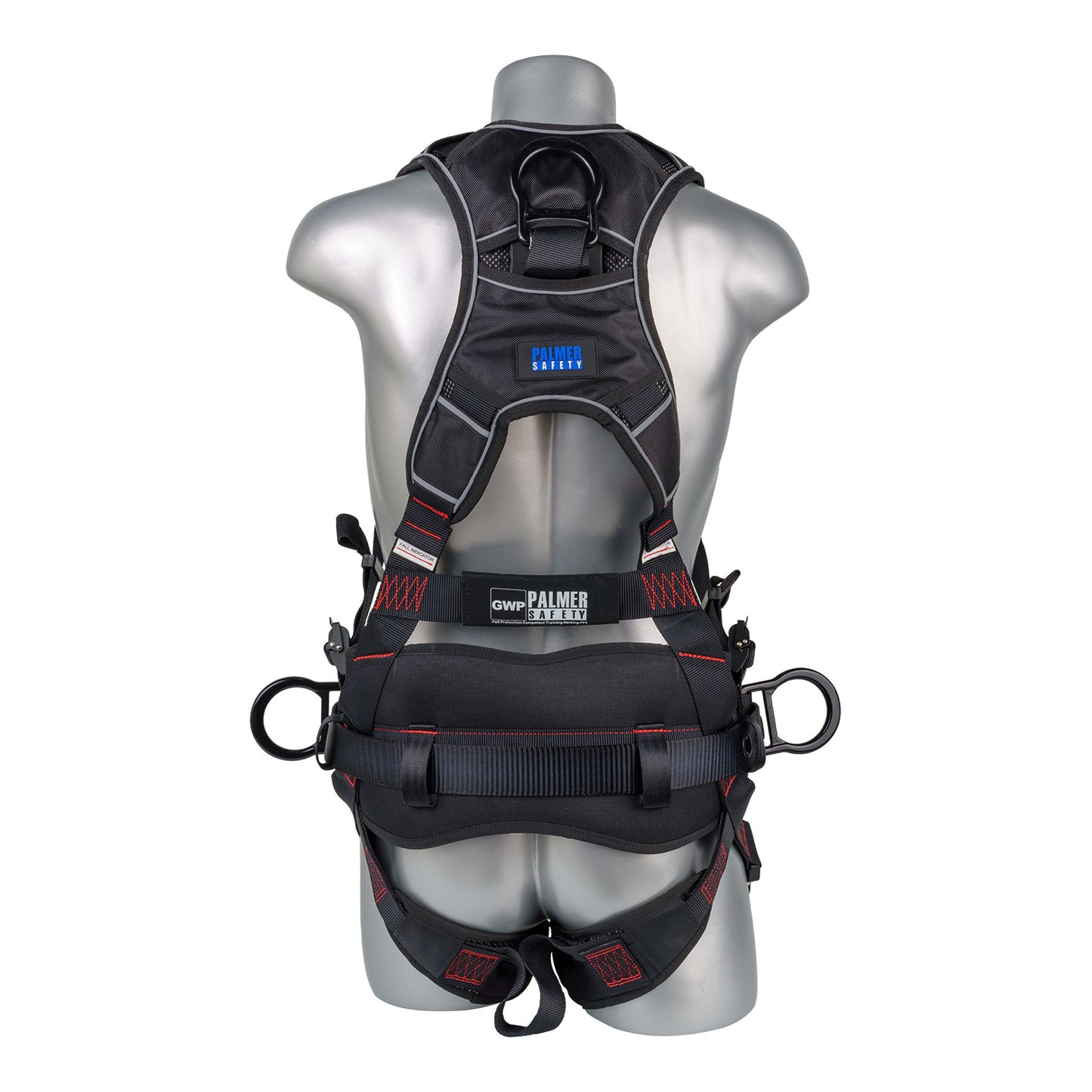 Akula™ Series Harness 5pt., Padded Back/Legs, QCB, SRL  Back Plate, Positioning Belt with Side D-Rings, Black