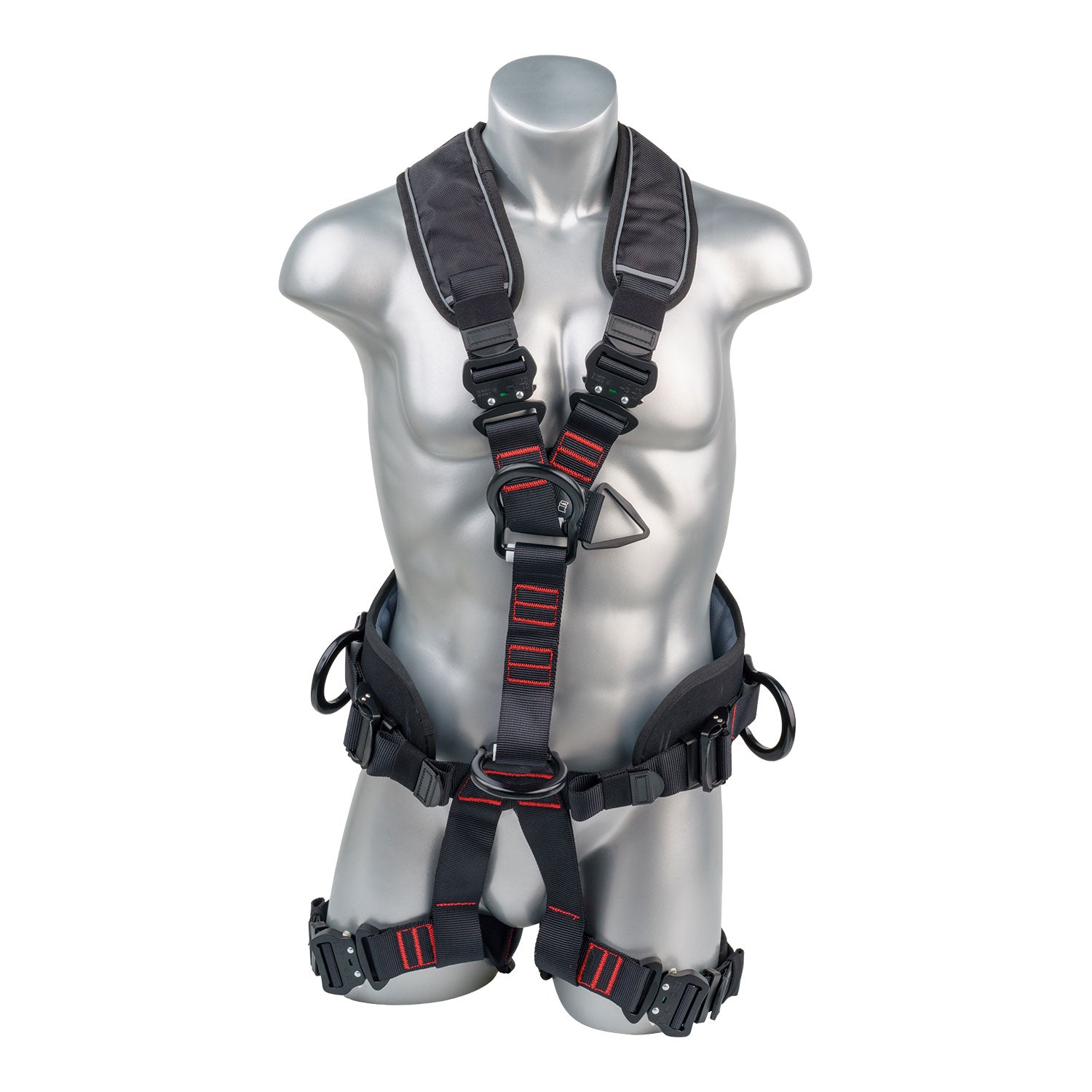 Akula™-Series-Harness-5pt.,-Padded-Back/Legs,-QCB,-Positioning-Belt-Side-D-Rings,-Back-and-Dual-Front-D-Rings,-Black