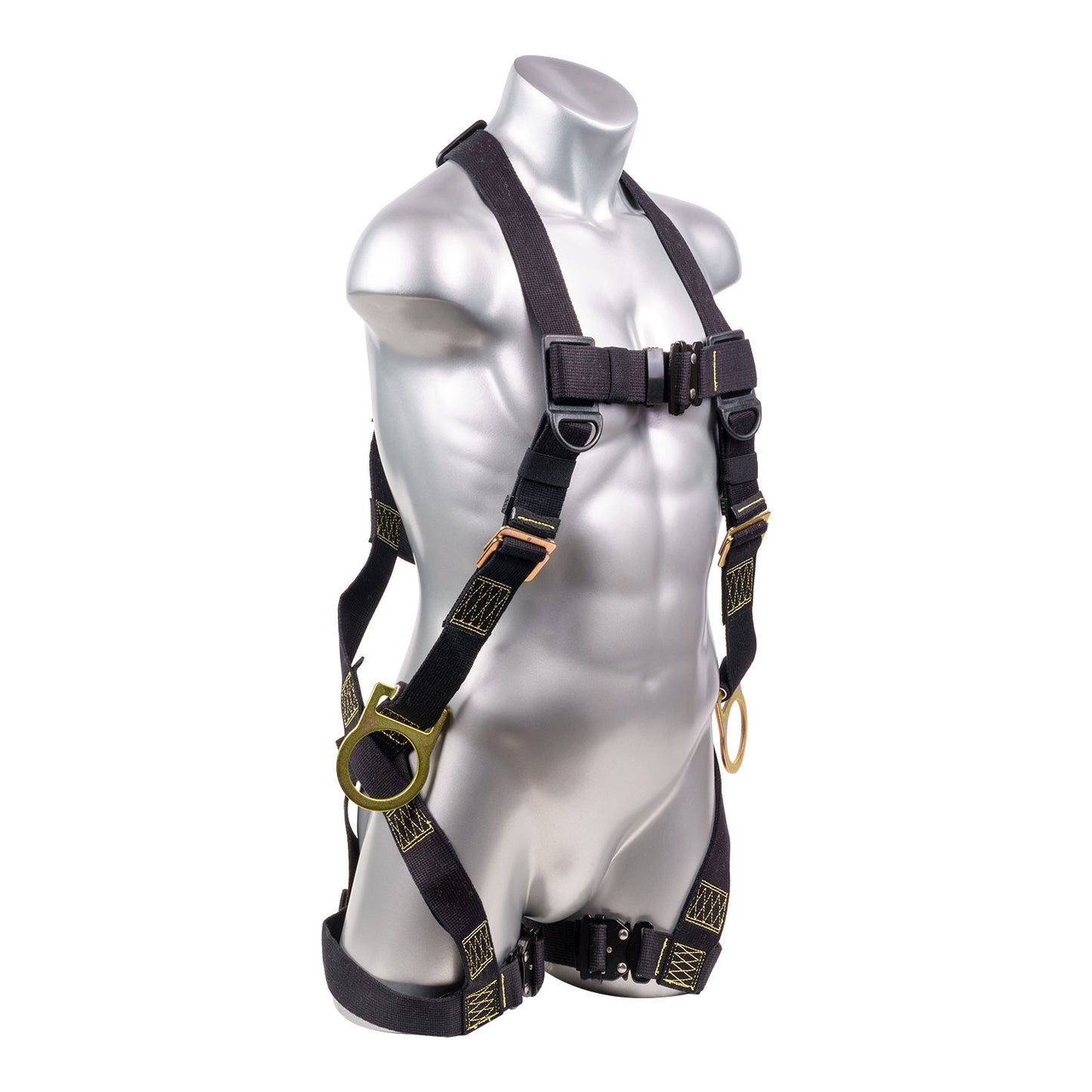 Stingray™ Series FR Harness 5pt., QCB Chest and  H-Style Legs, SRL Back Plate and Side D-Rings,  Black