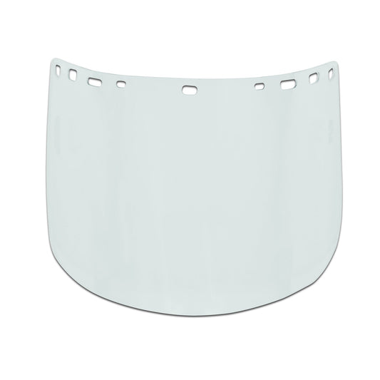 VISOR, TRITAN, CLEAR, HEAT-FORMED, 8" x 15" x .04"