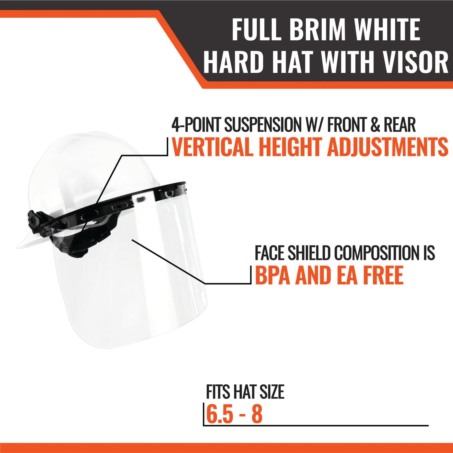 FULL BRIM HARD HAT WITH VISOR
