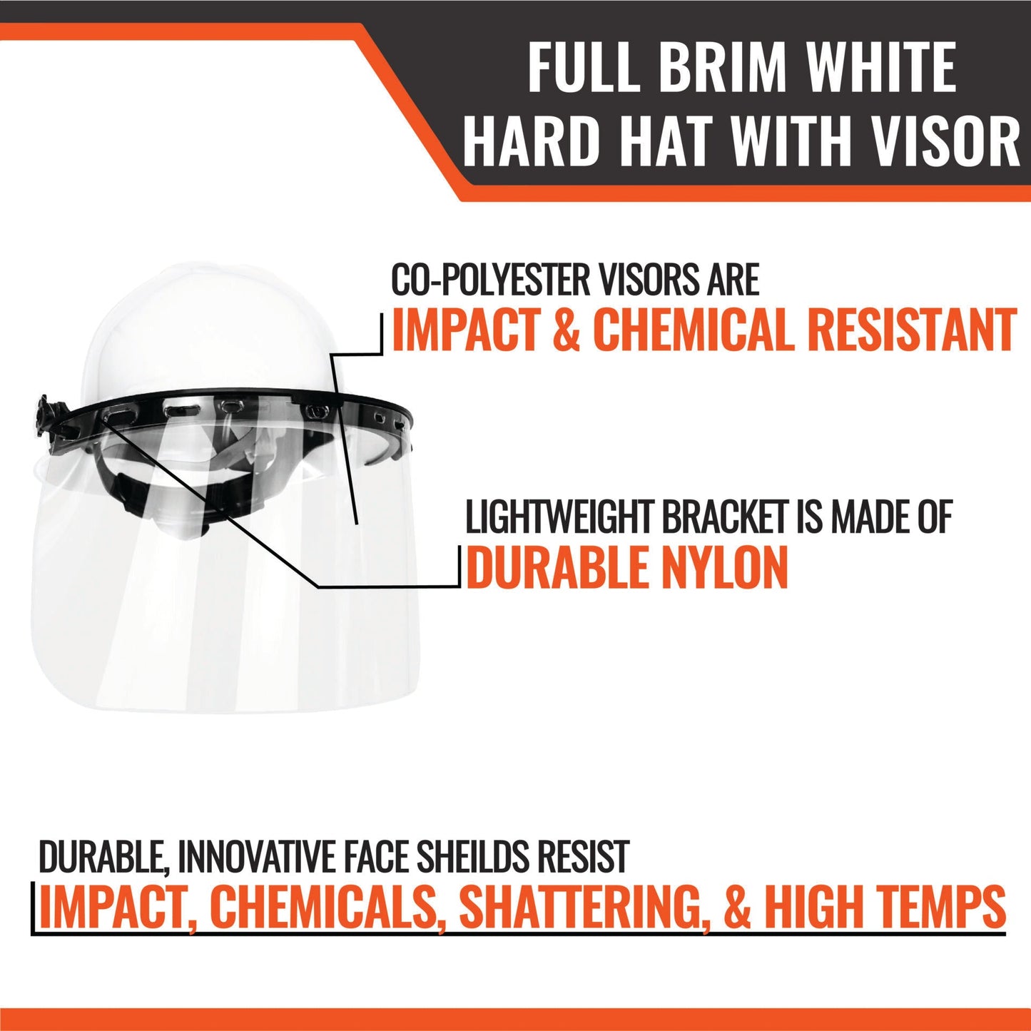 FULL BRIM HARD HAT WITH VISOR