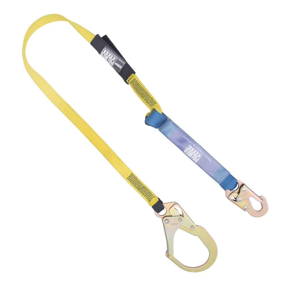 Lanyard-6-ft.-Shock-Absorber,-Rebar-Hook,-Single-Leg.