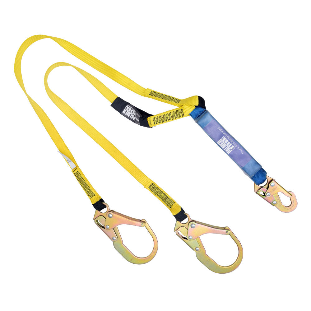 Lanyard-6-ft.-Shock-Absorber,-Rebar-Hooks,-Double-Leg.