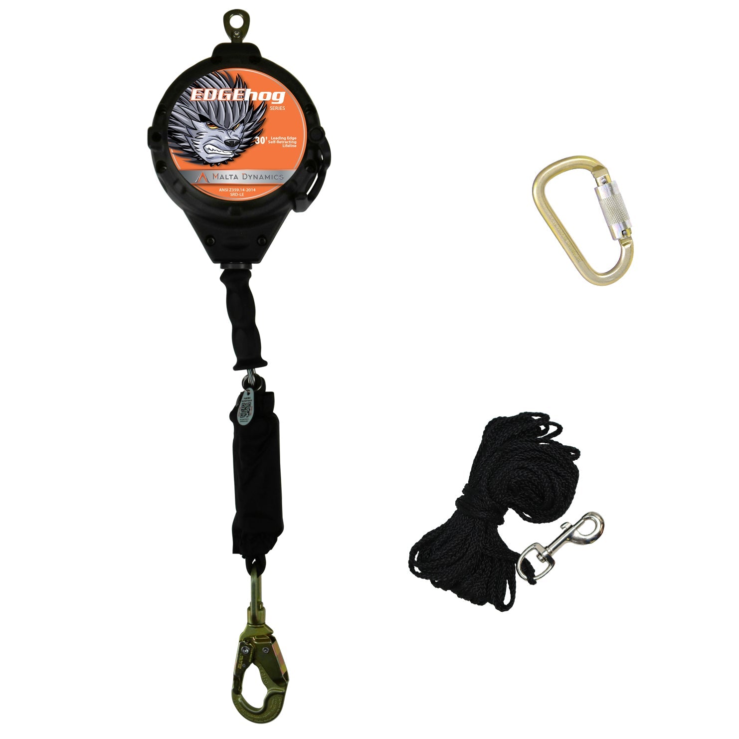 20’,-30’-&-50’-EDGEHOG-SRL-W/-SNAP-HOOK,-CLASS-2