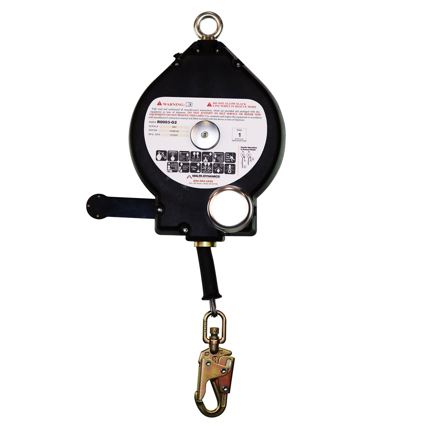 100’-Razorback-3-Way-Recovery-SRL-With-Snap-Hook,-Class-SRL-R