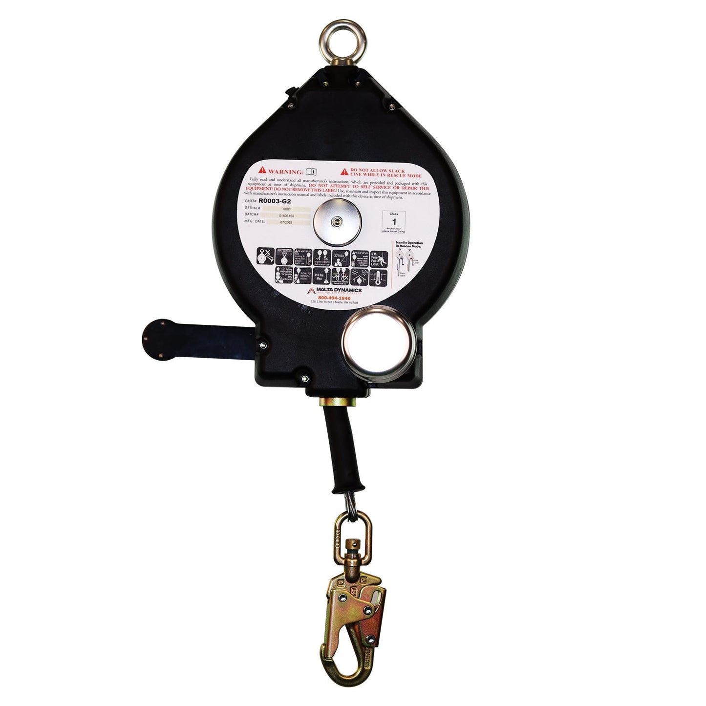100’ Razorback 3-Way Recovery SRL With Snap Hook, Class SRL-R