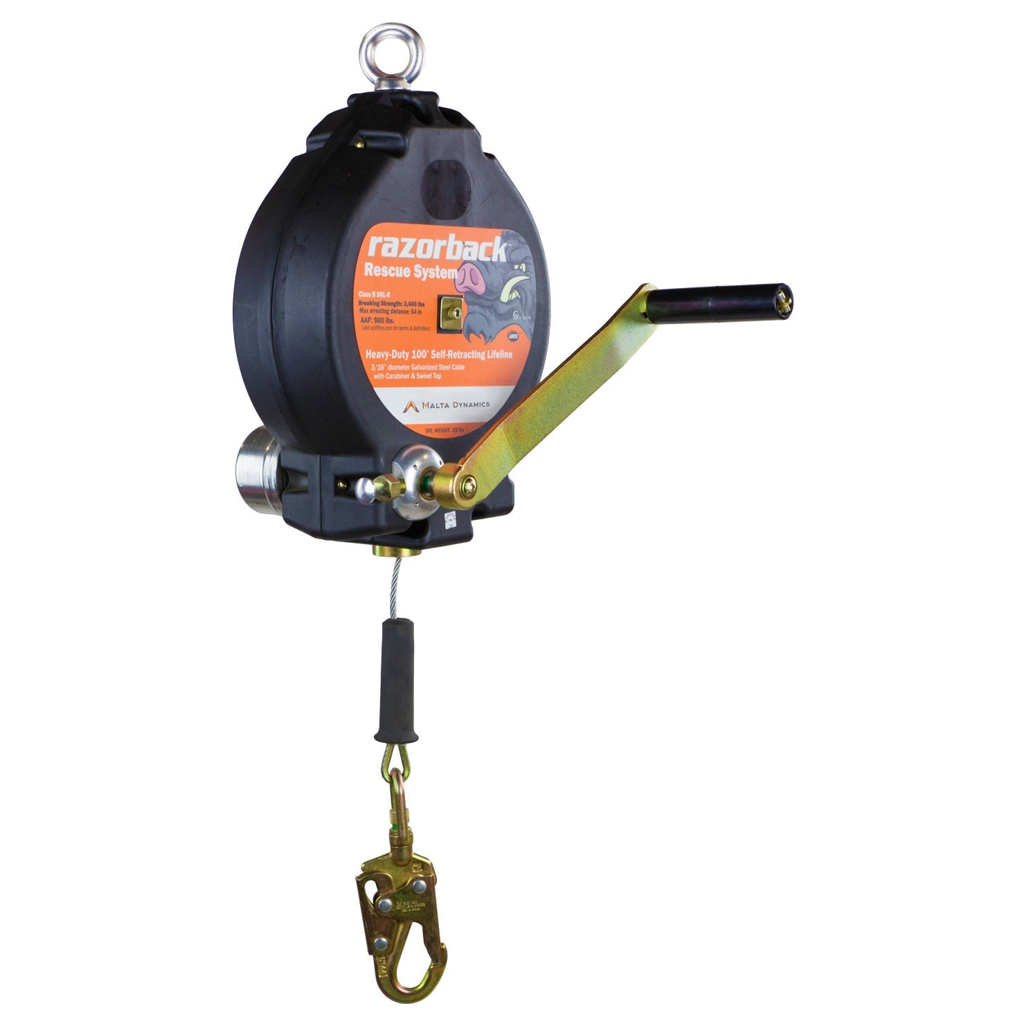 100’-Razorback-3-Way-Recovery-SRL-With-Snap-Hook,-Class-SRL-R