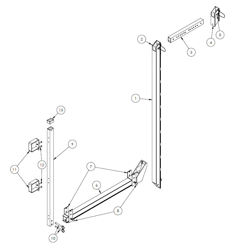 Wall Walker parts diagram showing numbered components