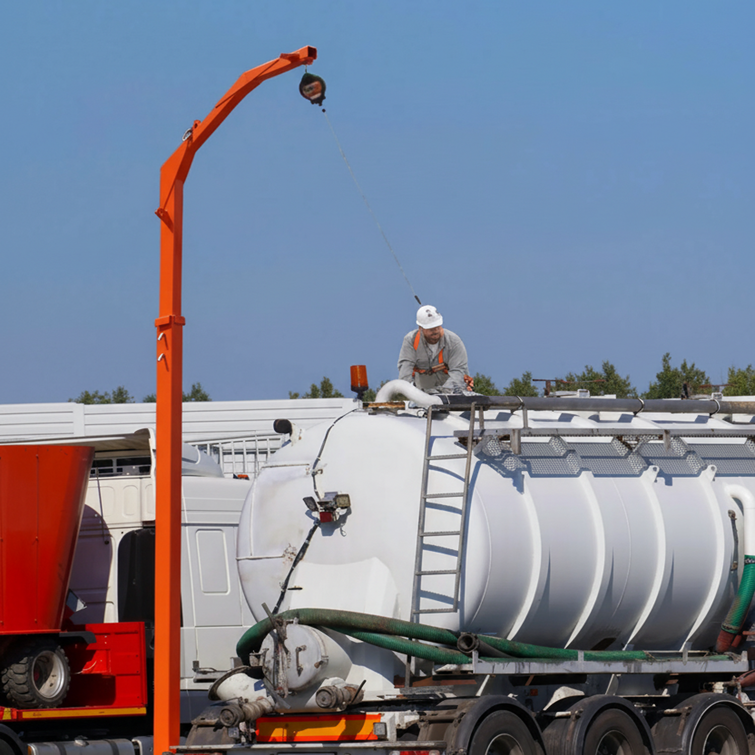 Malta Dynamics X550 truck-mounted davit fall protection system