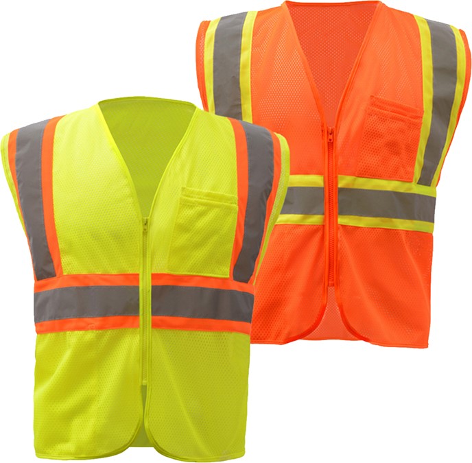 Standard-Class-2-Two-Tone-Mesh-Zipper-Safety-Vest