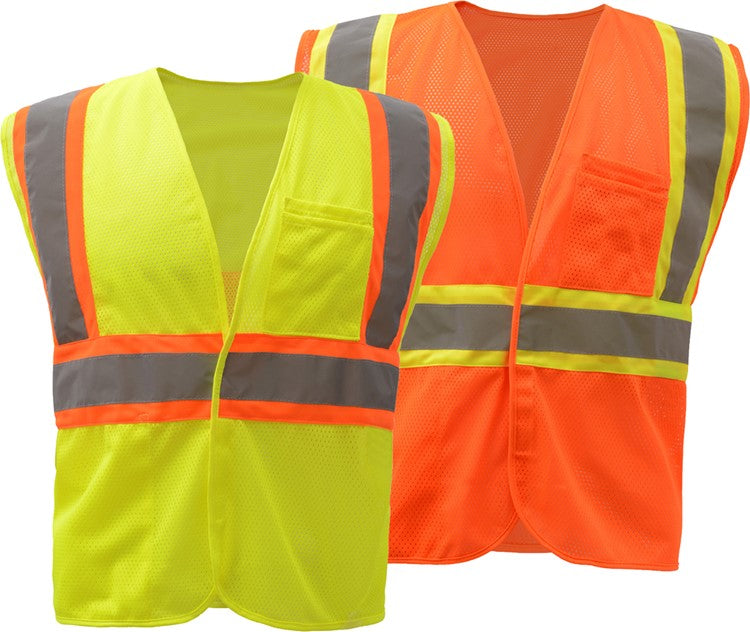 Standard-Class-2-Two-Tone-Mesh-Hook-&-Loop-Safety-Vest