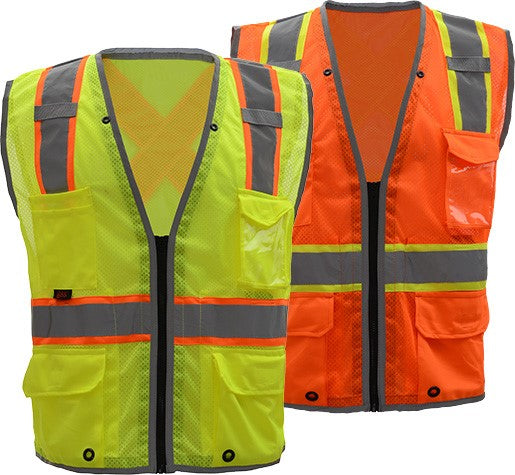 Hype-Lite-Class-2-Safety-Vest-W/-Reflective-Piping-X-Back