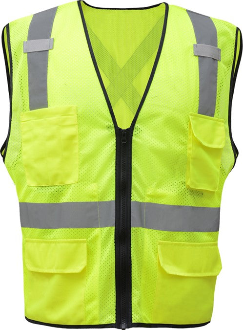 Premium Class 2 Utility Safety Vest W/ X-Back