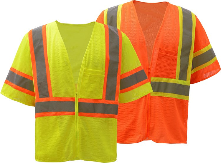 Standard-Class-3-Two-Tone-Mesh-Zipper-Safety-Vest
