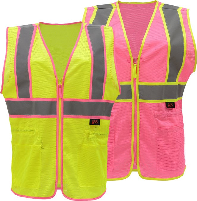 Class-2-Two-Tone-Ladies-Zipper-Vest