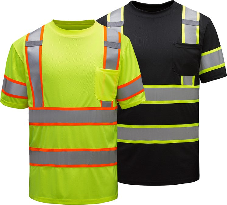 Class 2 Safety T-Shirt With Black Bottom