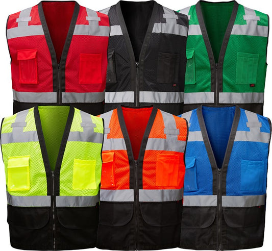 Class 2 Premium Heavy Duty Vest W/ Multi Pockets