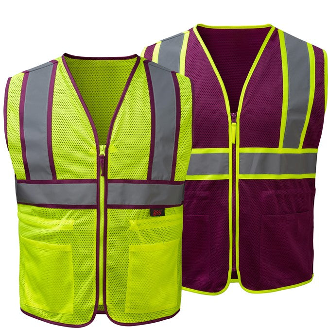 Class 2 Two Tone Ladies Zip Vest